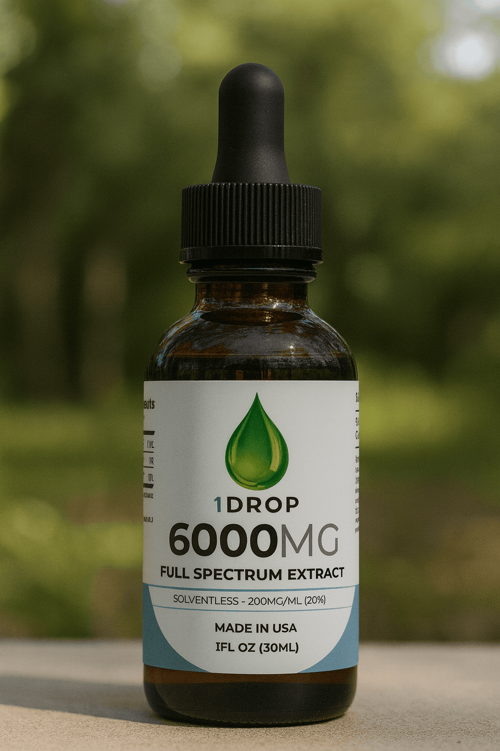 1DROP 6000 mg Full Spectrum bottle